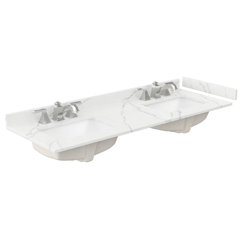 Avery 60-inch Double Vanity, Quartz Top