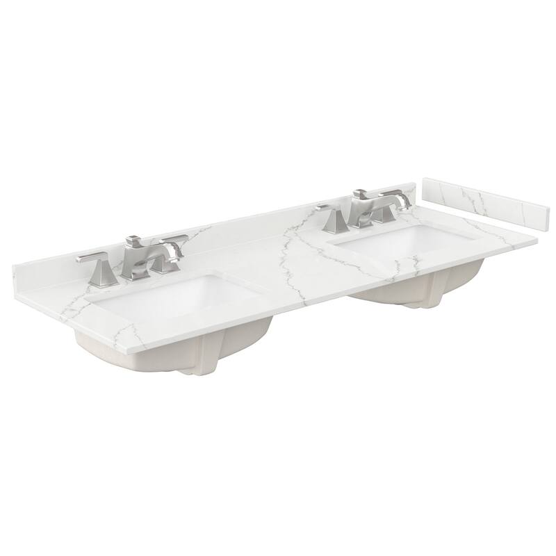 Strada 60-inch Double Vanity, Quartz Top