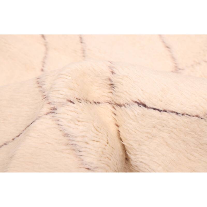 ECARPETGALLERY Hand-knotted Pak Finest Marrakesh Cream Wool Rug - 4'1 x 6'1