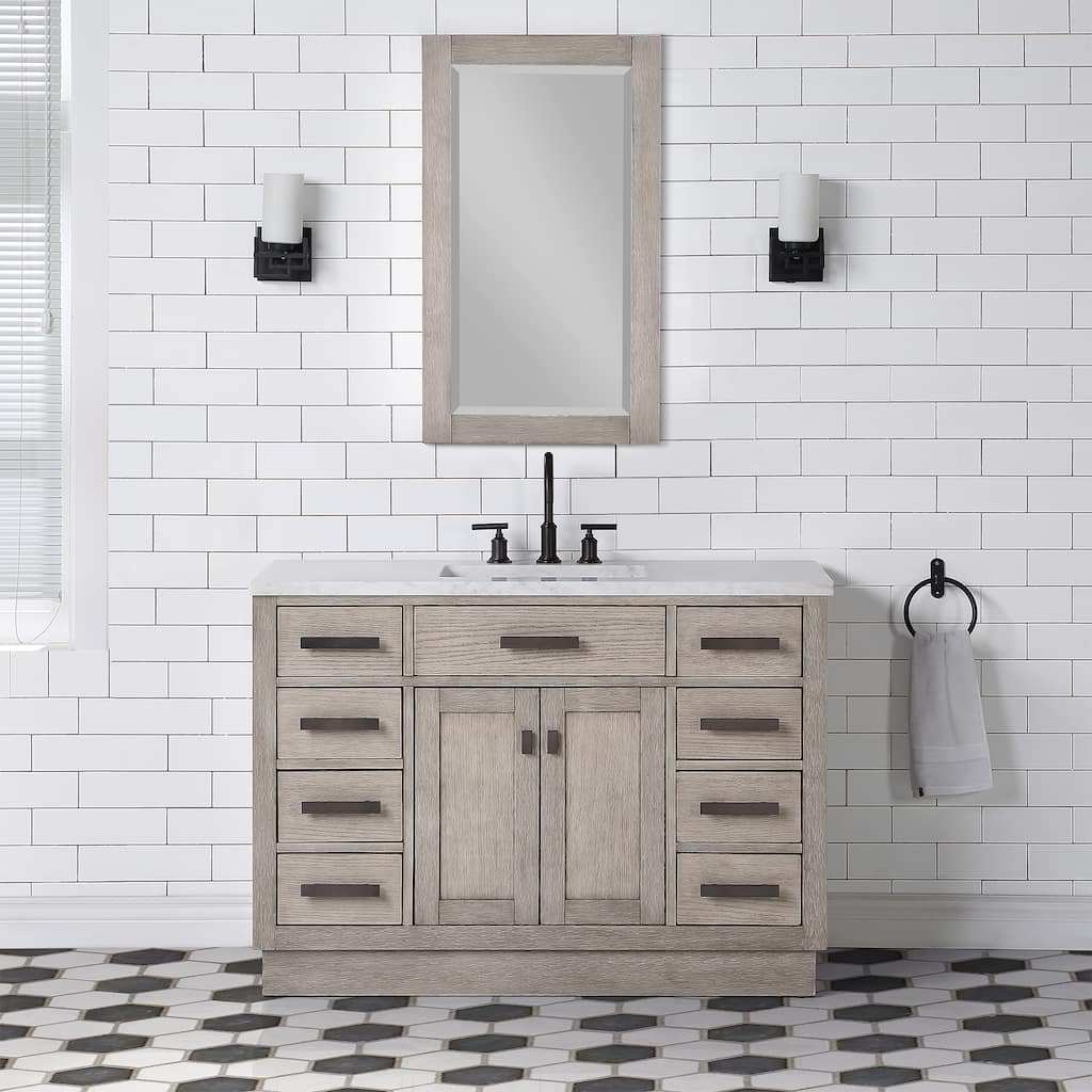 Chestnut 48" Single Bathroom Vanity Vanity with Mirror(s)