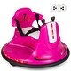 preview thumbnail 6 of 6, 6V Bumper Car for Kids Toddlers Electric Ride On Car Vehicle with 360° Spin - 26" x 26" x 18.7" (L x W x H) Pink