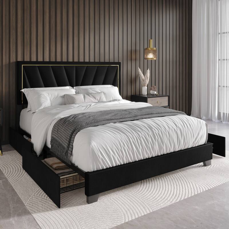 Valdez Upholstered Storage Platform Bed