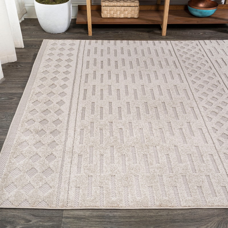JONATHAN Y Rabat High-Low Pile Moroccan Geometric Indoor/Outdoor Area Rug