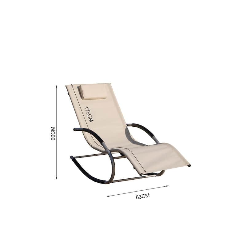 Outdoor Iron Rocking U-shaped Lounge Chair