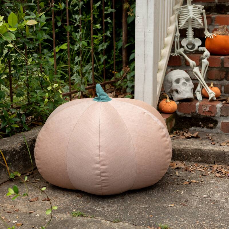Jaxx Pumpkin Pouf - Luxurious Ottoman for Fall & Halloween Decor
