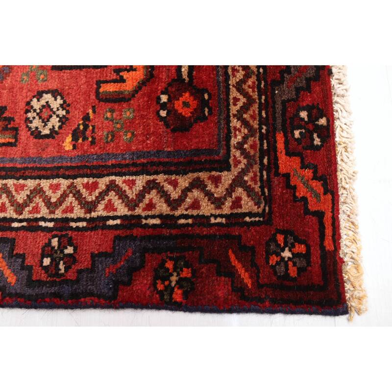 ECARPETGALLERY Hand-knotted Andelz Dark Red Wool Rug - 3'8 x 6'8