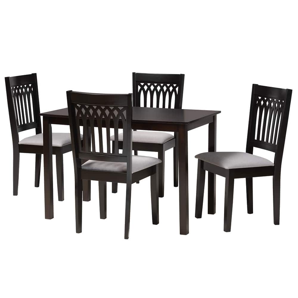 Genesis Modern styled Fabric and Wood Dining Set