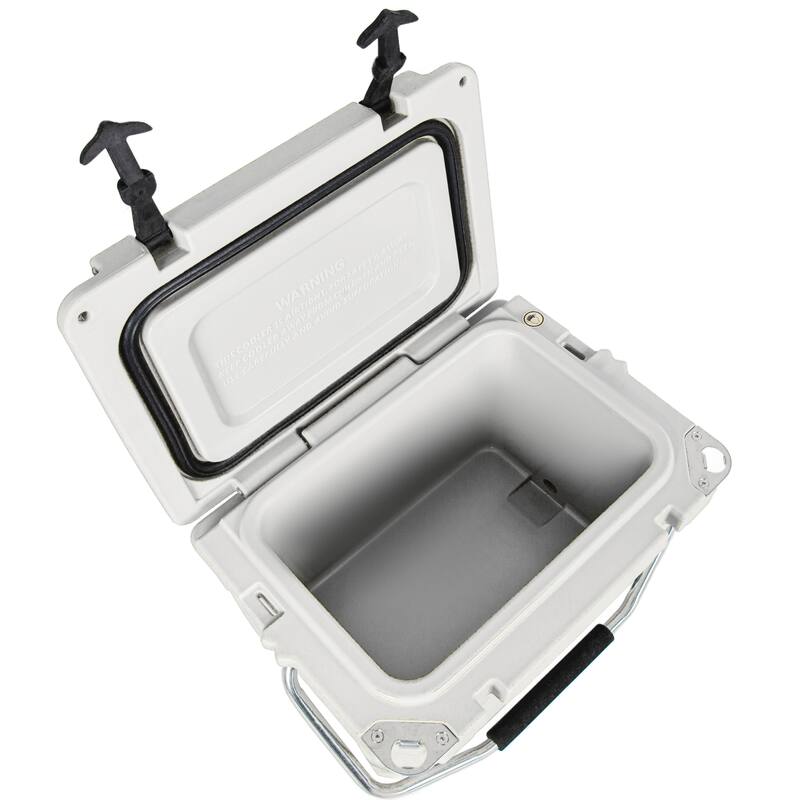 20 Quart Khaki Cooler, Ultra-Tough Hard Shell Ice Chest, Compact Portable Cooler Keeps Ice Up to 5 Days for Outdoor Adventures