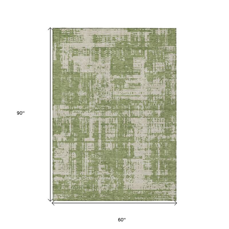HomeRoots Abstract Transitional Rectangle Outdoor Rug