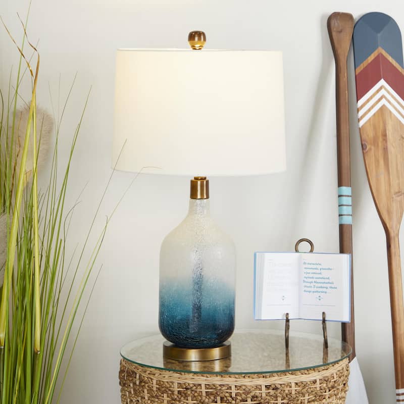 Glass Ombre Room Table Lamp - Set of 2 Blue - Roche River Decor