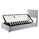 preview thumbnail 18 of 16, Twin Size Upholstered Platform Bed with a Hydraulic Storage System, Beige