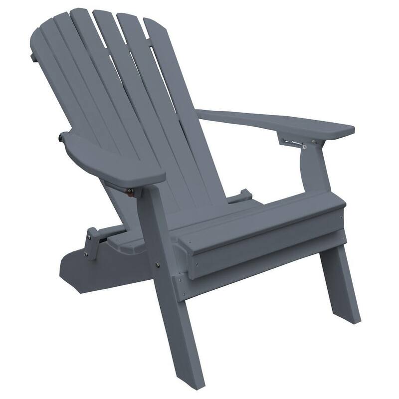 Poly Folding and Reclining Adirondack Chair - Dark Gray