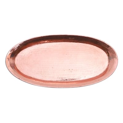 Novica Handmade Warm Glow Copper Tray