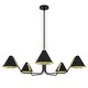 preview thumbnail 3 of 9, Hunter Grove Isle 5-Light Chandelier, Dining Room, Entry, Mid-Century Modern, Geometric