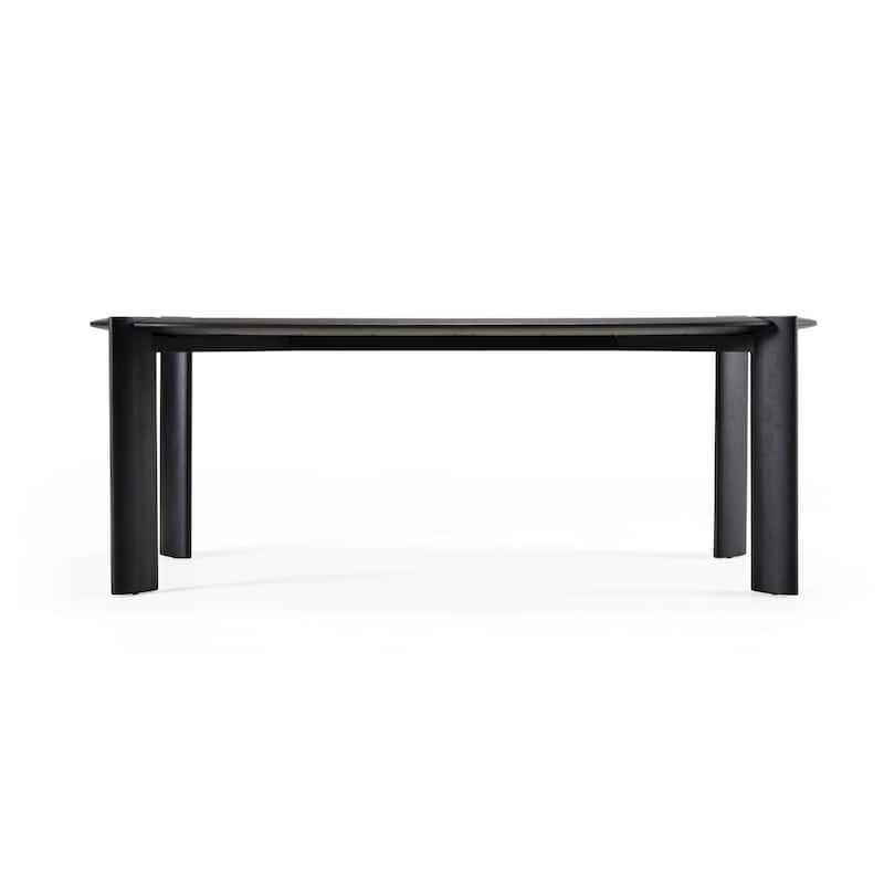 Modrest Steven Modern Black Oval Dining Table