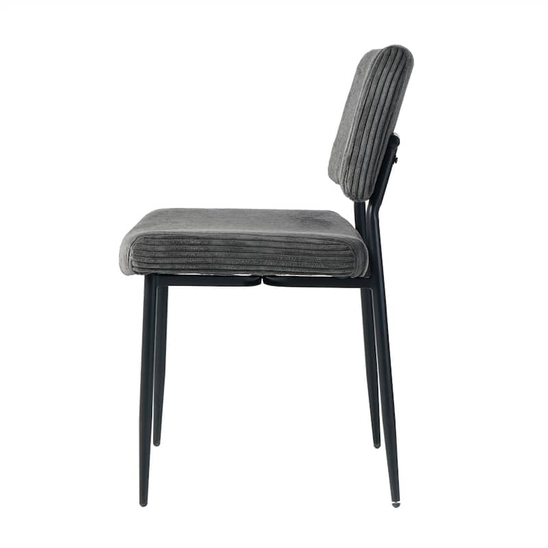 Modern dining chair Fabric Upholstered Chairs,metal legs(set of 2)