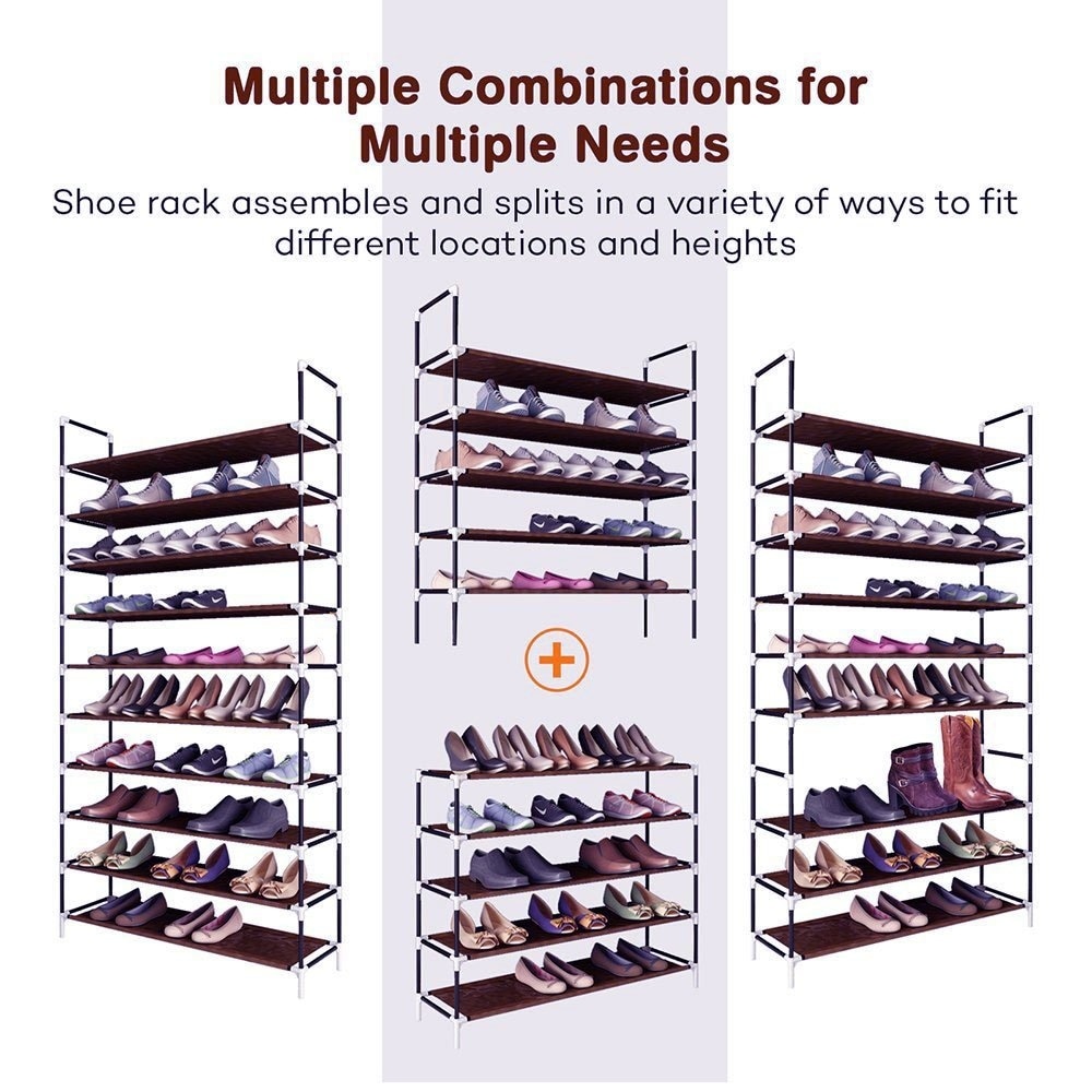 3 5 6 8 9 10 tier Extra wide Metal Non woven Fabric Shoe Rack On Sale Bed Bath Beyond 31637519