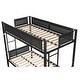 preview thumbnail 12 of 16, Metal Twin over twin bunk bed with Trundle/ 2 side Ladders/ Space-Saving Trundle/ Bunk Bed for Three/
