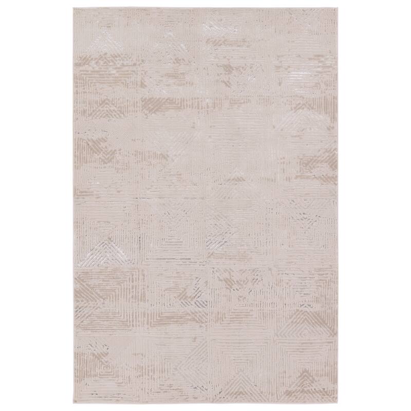Loxen Geometric Light Gray/Silver Rug