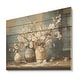 preview thumbnail 2 of 5, Designart "Pottery And Flowers Still Life I" Trees Wood Wall Decor - Traditional Brown Wood Panel On Natural Pine Wood