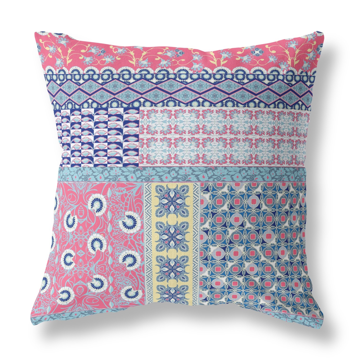 Teal and pink throw on sale pillows