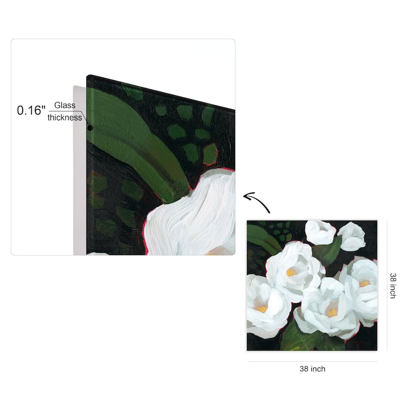 Empire Art Direct Blossom Serenity I Flower Printed Tempered Glass Wall Art