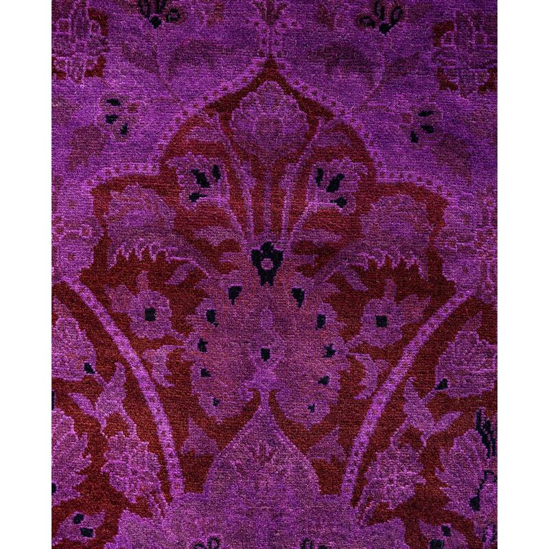 Overdyed One-of-a-Kind Hand-Knotted Area Rug - Purple - 6' 2" x 9' 3"
