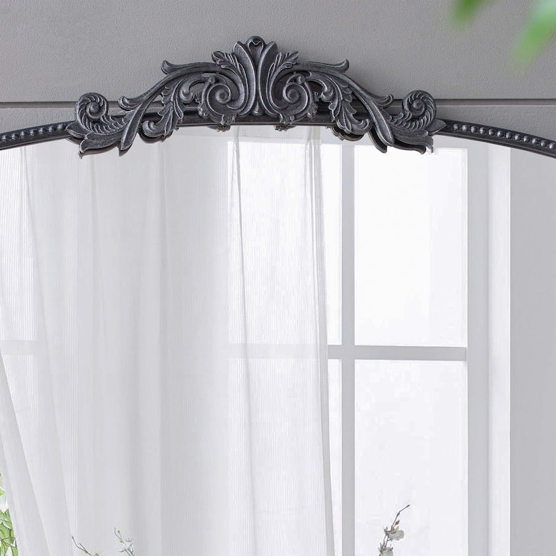 40" x 31" Classic Design Gold/Black Arch Mirror and Baroque Inspired Frame