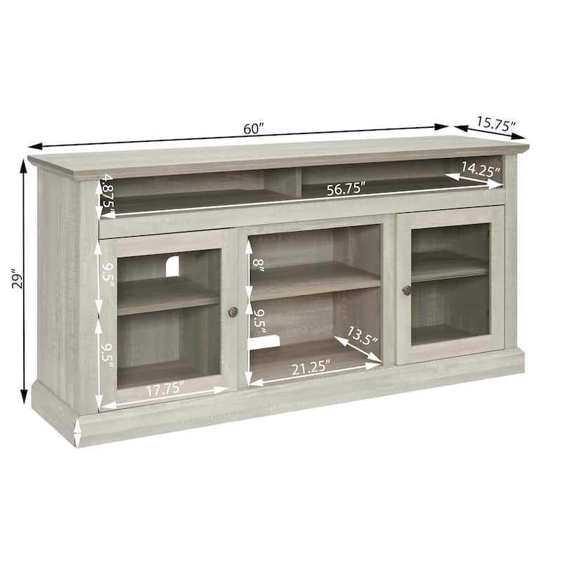 Modern Entertainment Console with 18" Fireplace Insert