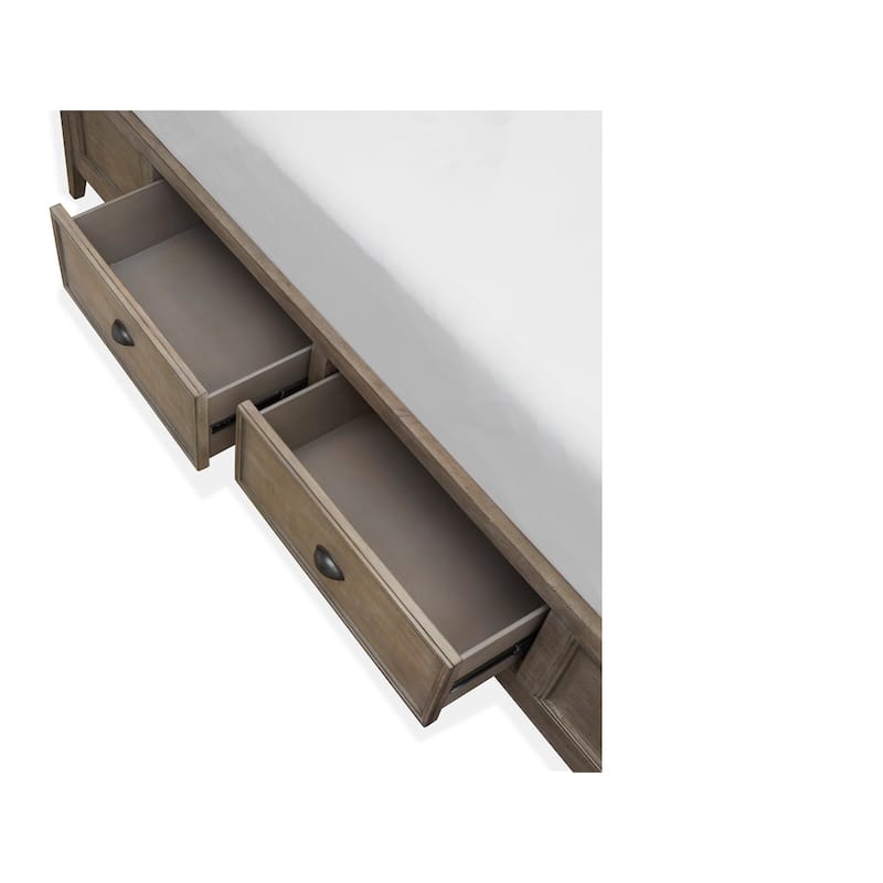 Magnussen Home Paxton Place Dovetail Grey Panel Storage Bed