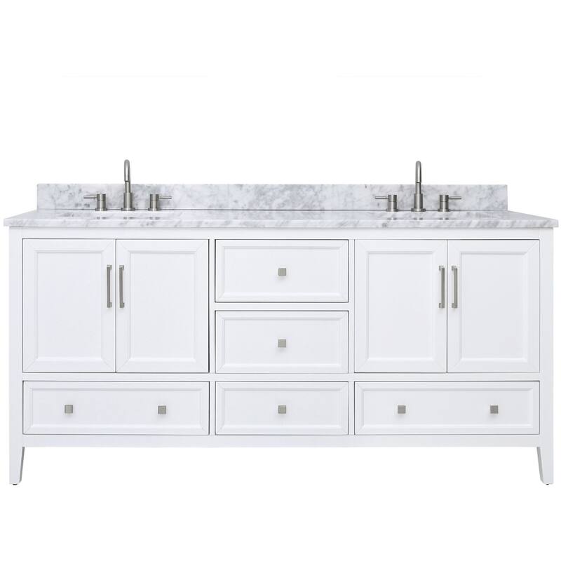 Avanity EVERETTE-VS73-WT-C Everette 72" Free Standing Double Basin - White - Painted