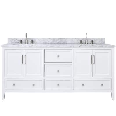 Avanity EVERETTE-VS73-WT-C Everette 72" Free Standing Double Basin
