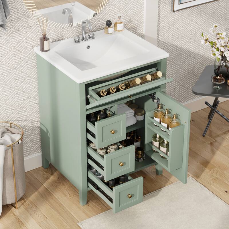 Modern Bathroom Vanity with Abundant Storage and Sturdy Construction