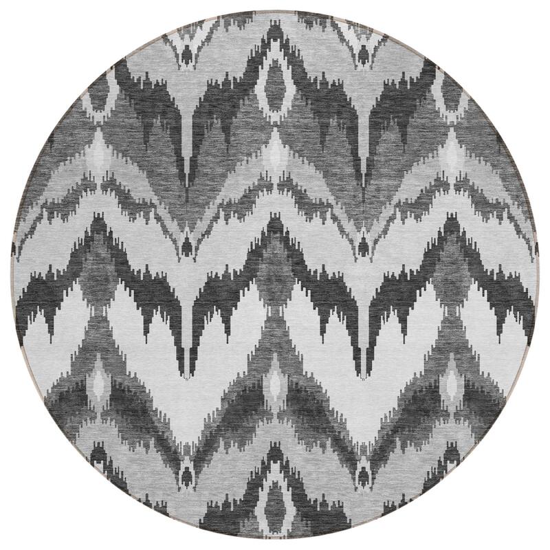HomeRoots Ikat Transitional Rectangle Outdoor Rug