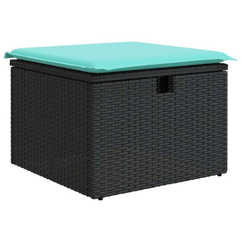 vidaXL Patio Sofa Set with Cushions and Table Outdoor Garden 6 Piece Poly Rattan
