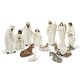 preview thumbnail 41 of 77, Glitzhome 12pcs Resin Christmas Multi/ Blue/ Ivory Nativity Figurines Set