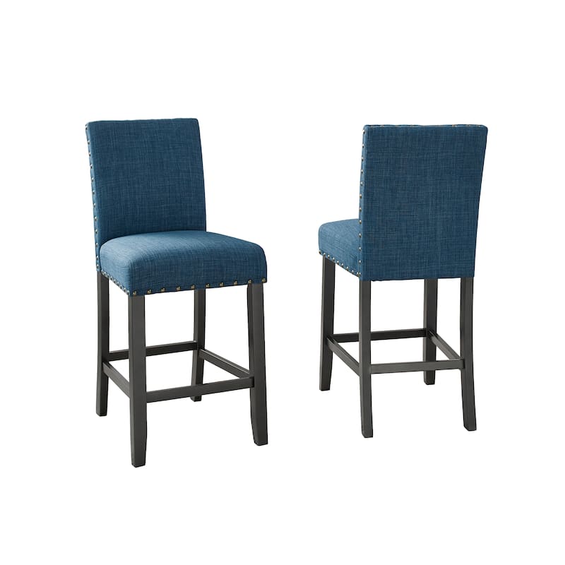 Strick & Bolton Gallaccio Contemporary 25-inch Fabric Stool (Set of 2)