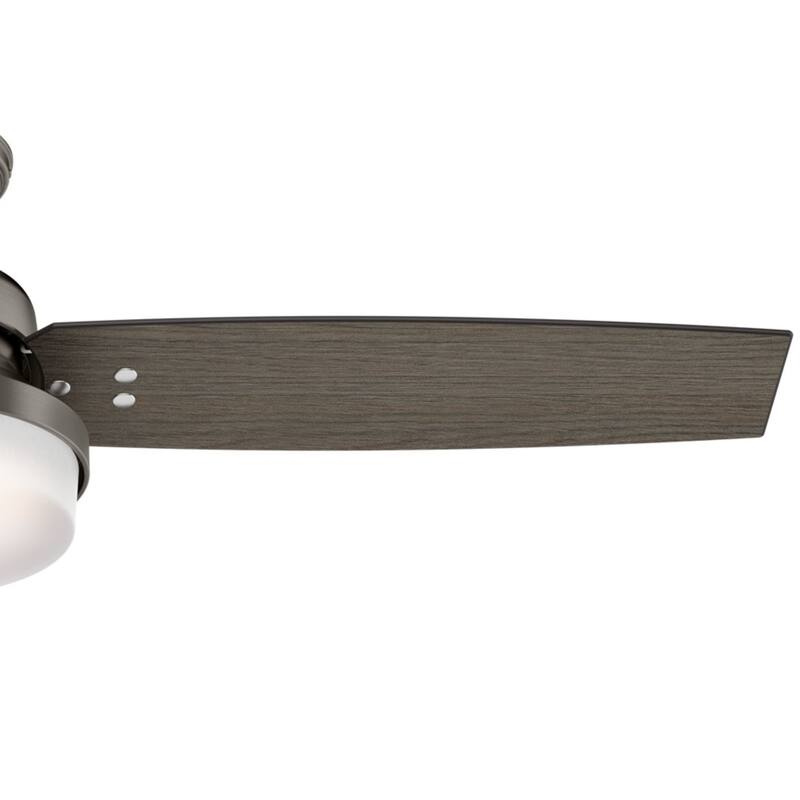 Hunter Fan Sentinel Brushed Nickel 52-inch Ceiling Fan with 3 Reversible Blades - Silver