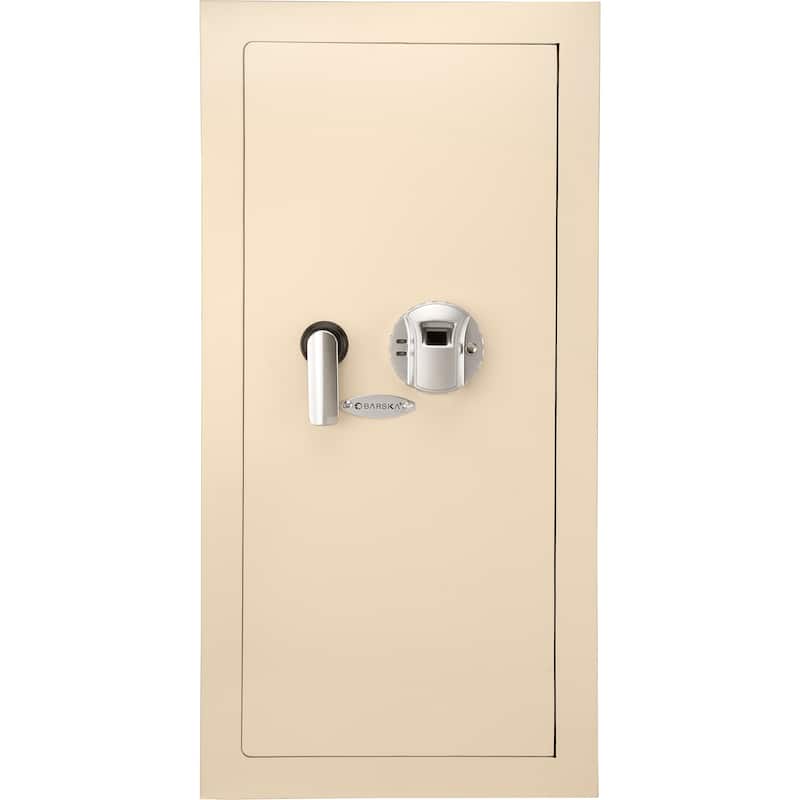 0.82 Cubic Ft Beige Biometric Wall Safe