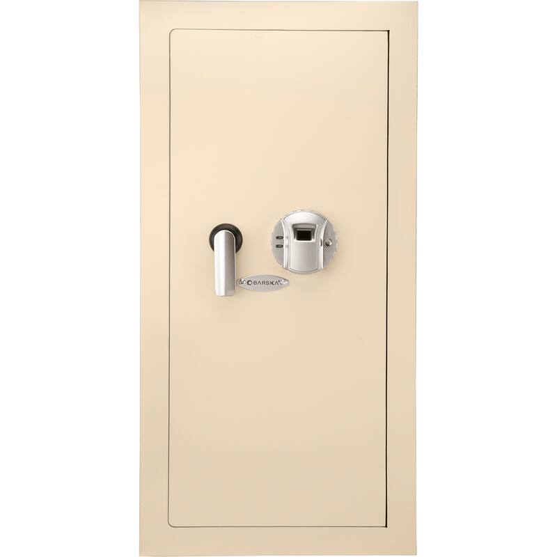 0.82 cubic ft beige biometric wall safe