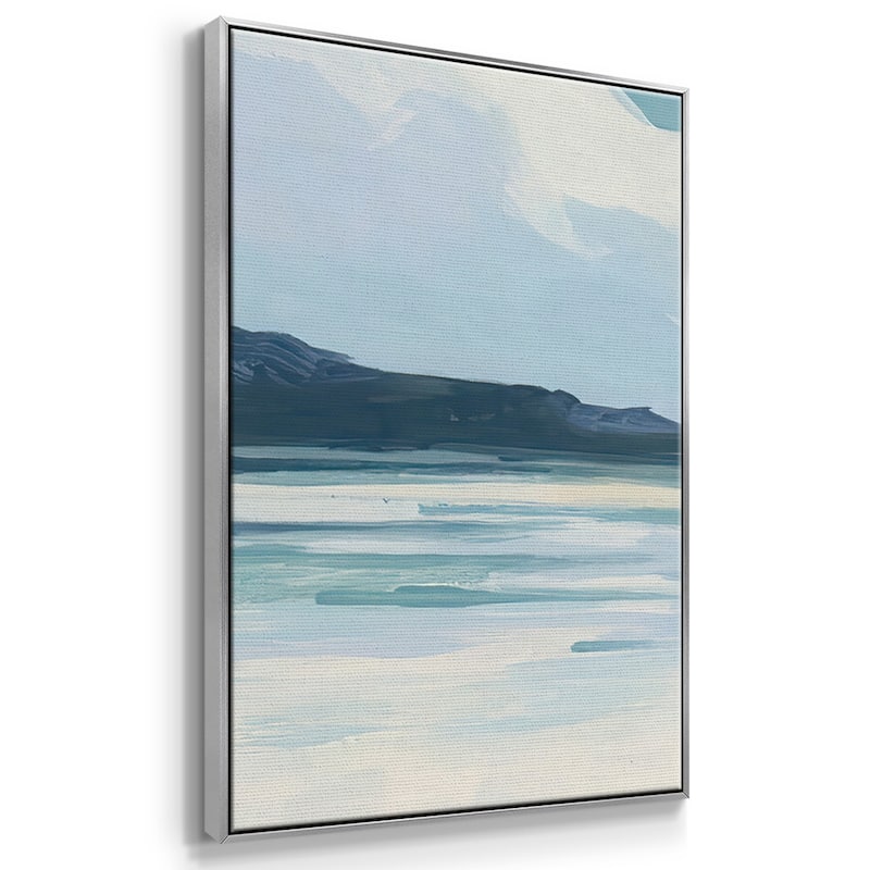 Cream Coastline II - Multi Piece Framed Canvas