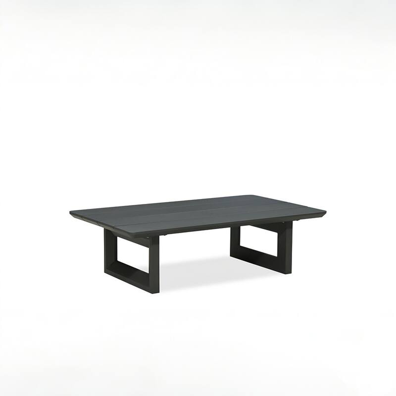 PURPLE LEAF Caesar Outdoor Couch with 9.6" Thick Cushion and Table for Yard Porch Deck, Grey Outdoor Patio Conversation Sets