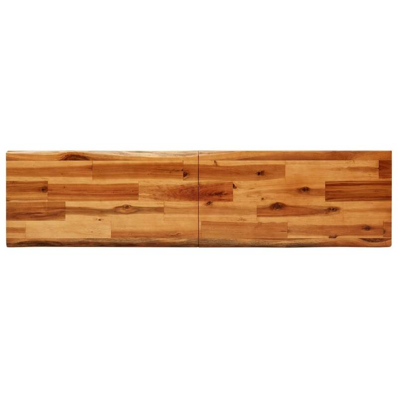 vidaXL Bench with Live Edge 63"/43.3"/55.1" Solid Wood Acacia