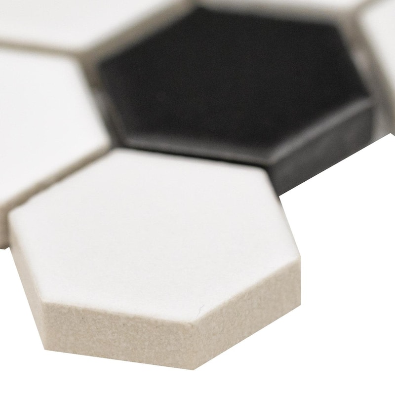 Ackland AKM-P-12X10HXM-CA 10" x 12" Porcelain Geometric Wall Mosaic