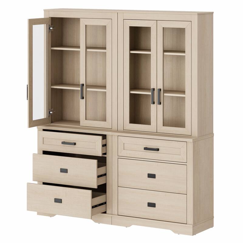 3 Tier Bookcase with Drawer,73.3" Tall Floor Standing Bookshelf