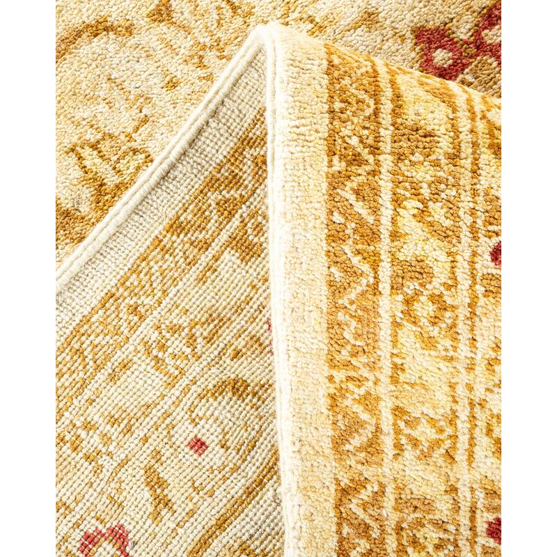 Overton Eclectic, One-of-a-Kind Hand-Knotted Area Rug - Ivory, 8' 10" x 11' 8" - 8' 10" x 11' 8"