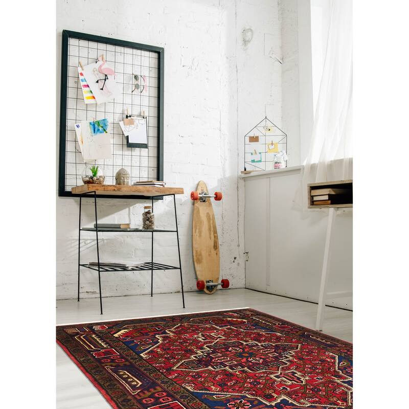 ECARPETGALLERY Hand-knotted Anadol Red Wool Rug - 3'5 x 4'10