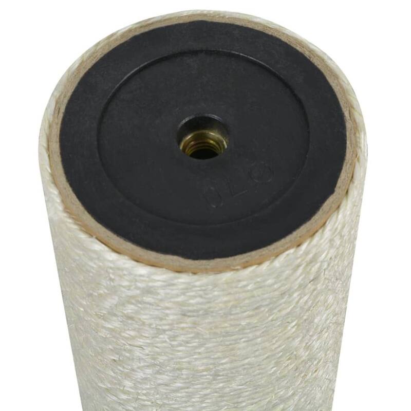 vidaXL Cat Scratching Post Beige Sisal Compact Durable - 3.1 x 3.1 x 5.9