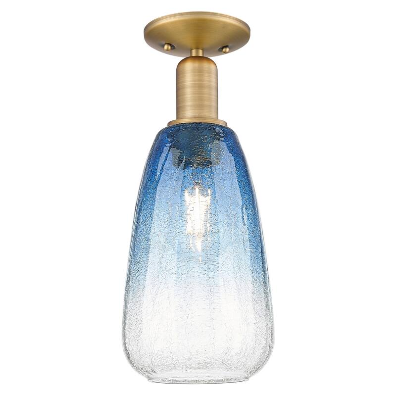 Innovations Lighting Downtown Urban - Brookhaven Almond - 1 Light 6" Semi-Flush Mount Light