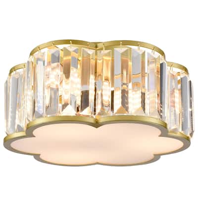 Tripoli Gold Flush Mount Ceiling Light Crystal Ceiling Light Fixture